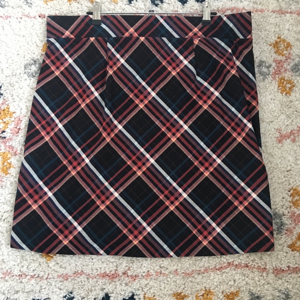Torrid Premium Ponte Plaid Mini Skirt - Size 1X